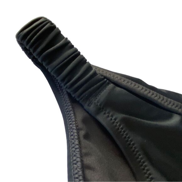 J Crew Black Scrunchie Strap Full Coverage Bikini Bottom Sz XXS NWT - Picture 4 of 12